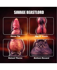 POWER MONSTERS SAVAGE BEASTLORD DILDO FANTASIA TRICOLOR 24 CM O 5 CM