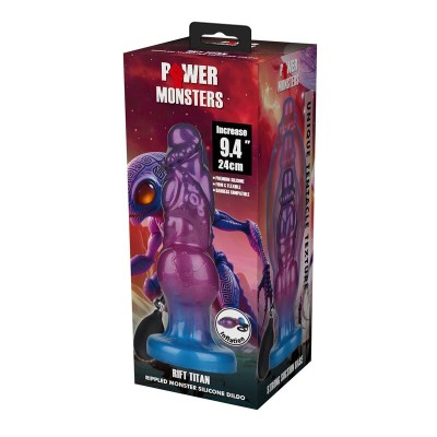 POWER MONSTERS RIFT TITAN DILDO HINCHABLE FANTASIA BICOLOR 24 CM O 5 CM