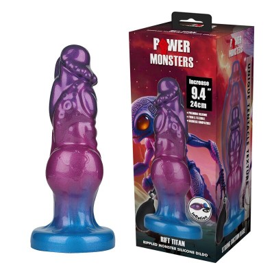 POWER MONSTERS RIFT TITAN DILDO HINCHABLE FANTASIA BICOLOR 24 CM O 5 CM
