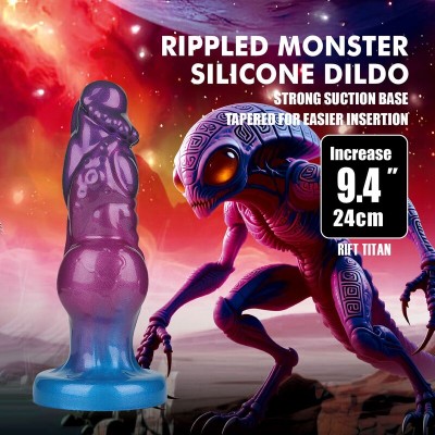 POWER MONSTERS RIFT TITAN DILDO HINCHABLE FANTASIA BICOLOR 24 CM O 5 CM