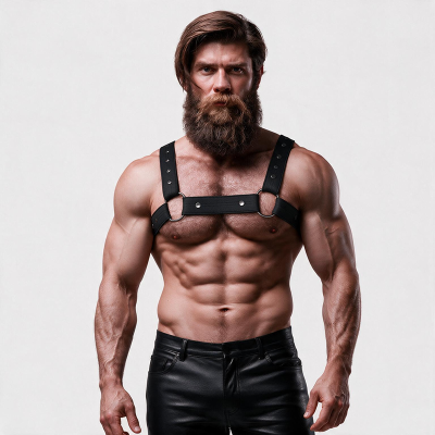 FETISH SUBMISSIVE ATTITUDE ARNES DEPORTIVO AJUSTABLE NEOPRENO PECHO HOMBRE