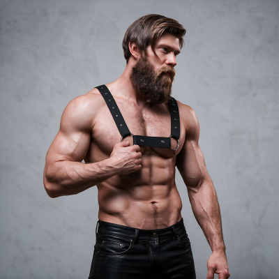 FETISH SUBMISSIVE ATTITUDE ARNES DEPORTIVO AJUSTABLE NEOPRENO PECHO HOMBRE