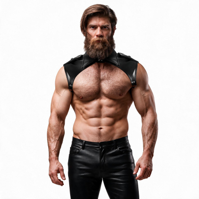 FETISH SUBMISSIVE ATTITUDE ARNES BRIGADE AJUSTABLE ECOPIEL CUELLO HOMBRE
