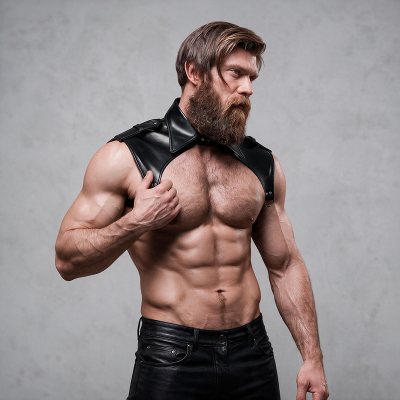 FETISH SUBMISSIVE ATTITUDE ARNES BRIGADE AJUSTABLE ECOPIEL CUELLO HOMBRE