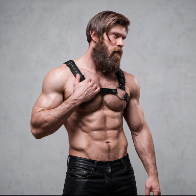 FETISH SUBMISSIVE ATTITUDE ARNES ECOPIEL PECHO CON TACHUELAS HOMBRE