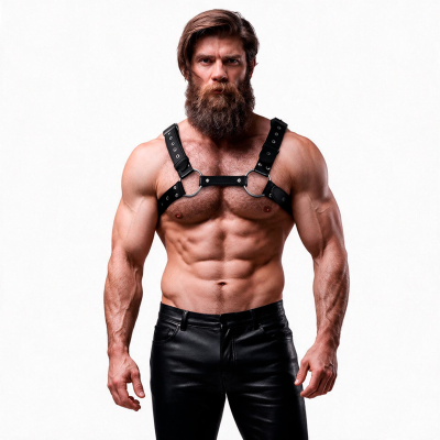 FETISH SUBMISSIVE ATTITUDE ARNES ECOPIEL PECHO CON TACHUELAS HOMBRE
