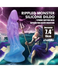 POWER MONSTERS ATLANTEANS DILDO REALISTICO CON VENTOSA 19 CM O 5 CM AZUL Y MORADO