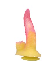 POWER MONSTERS RIPPLIED MONSTER DILDO FANTASIA CON VENTOSA 225 CM O 55 CM ROSA Y AMARILLO