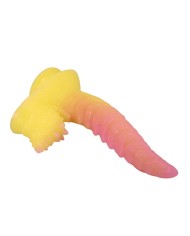 POWER MONSTERS RIPPLIED MONSTER DILDO FANTASIA CON VENTOSA 225 CM O 55 CM ROSA Y AMARILLO