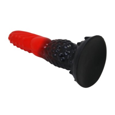 POWER MONSTERS FIRE DRAGON DILDO FANTASIA CON VENTOSA 245 CM O 58 CM ROJO Y NEGRO