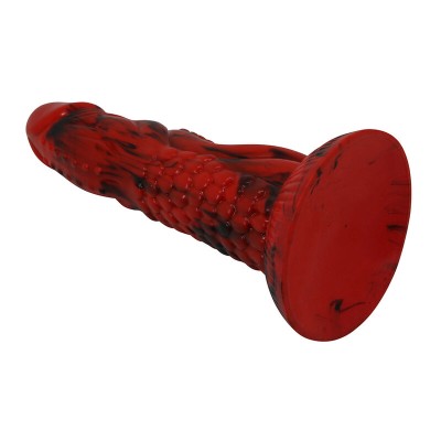POWER MONSTERS MINOTAUR DILDO FANTASIA CON VENTOSA 21 CM O 5 CM ROJO Y NEGRO