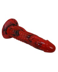 POWER MONSTERS MINOTAUR DILDO FANTASIA CON VENTOSA 21 CM O 5 CM ROJO Y NEGRO