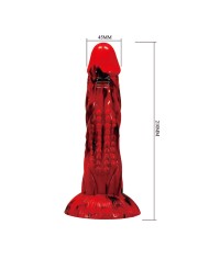 POWER MONSTERS MINOTAUR DILDO FANTASIA CON VENTOSA 21 CM O 5 CM ROJO Y NEGRO