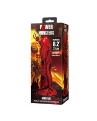 POWER MONSTERS MINOTAUR DILDO FANTASIA CON VENTOSA 21 CM O 5 CM ROJO Y NEGRO