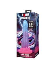 POWER MONSTERS VOID PYTHON DILDO FANTASIA CON VENTOSA 205 CM O 52 CM AZUL LILA Y ROSA