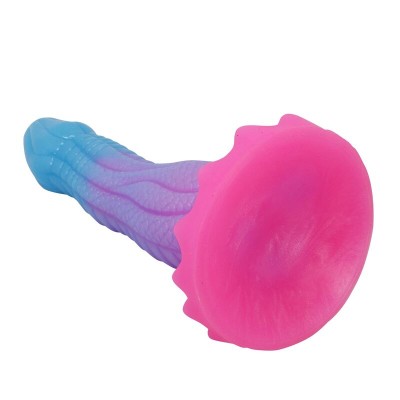 POWER MONSTERS VOID PYTHON DILDO FANTASIA CON VENTOSA 205 CM O 52 CM AZUL LILA Y ROSA