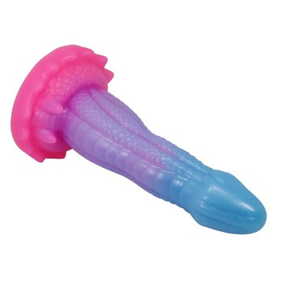 POWER MONSTERS VOID PYTHON DILDO FANTASIA CON VENTOSA 205 CM O 52 CM AZUL LILA Y ROSA