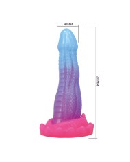 POWER MONSTERS VOID PYTHON DILDO FANTASIA CON VENTOSA 205 CM O 52 CM AZUL LILA Y ROSA