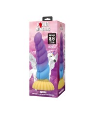 POWER MONSTERS UNICORN DILDO TRICOLOR 22 CM O 5 CM