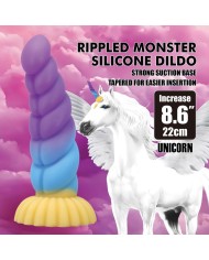 POWER MONSTERS UNICORN DILDO TRICOLOR 22 CM O 5 CM