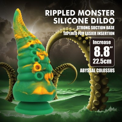 POWER MONSTERS ABYSSAL COLOSSUS DILDO BICOLOR 225 CM O 6 CM