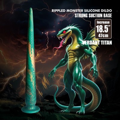POWER MONSTERS WILDWYRM TAIL DILDO BICOLOR 47 CM O 4 CM