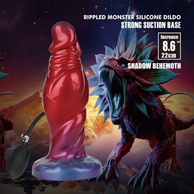 POWER MONSTERS SHADOW BEHEMOTH DILDO HINCHABLE FANTASIA BICOLOR 22 CM O 5 CM