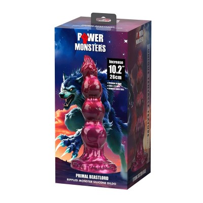 POWER MONSTERS PRIMAL BEASTLORD DILDO FANTASIA ROSA TRANSLUCIDO 26 CM O 5 CM