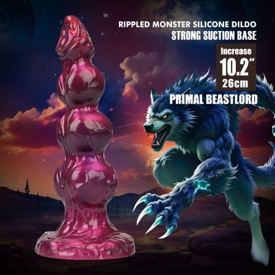 POWER MONSTERS PRIMAL BEASTLORD DILDO FANTASIA ROSA TRANSLUCIDO 26 CM O 5 CM