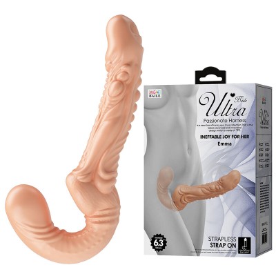 BAILE EMMA STRAP ON DOBLE PENETRACION TEXTURIZADO NATURAL