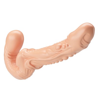 BAILE EMMA STRAP ON DOBLE PENETRACION TEXTURIZADO NATURAL