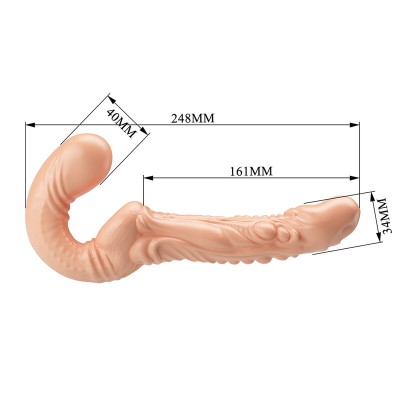 BAILE EMMA STRAP ON DOBLE PENETRACION TEXTURIZADO NATURAL