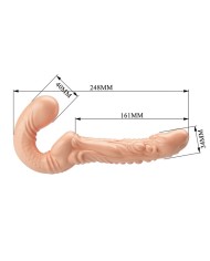 BAILE EMMA STRAP ON DOBLE PENETRACION TEXTURIZADO NATURAL