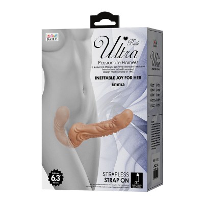 BAILE EMMA STRAP ON DOBLE PENETRACION TEXTURIZADO NATURAL