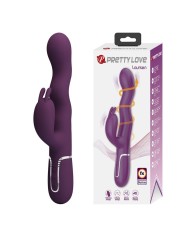 PRETTY LOVE VIBRADOR RABBIT LOURSEN CON MOVIMIENTO OSCILANTE Y 7 VIBRACIONES RECARGABLE USB MORADO
