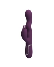 PRETTY LOVE VIBRADOR RABBIT LOURSEN CON MOVIMIENTO OSCILANTE Y 7 VIBRACIONES RECARGABLE USB MORADO