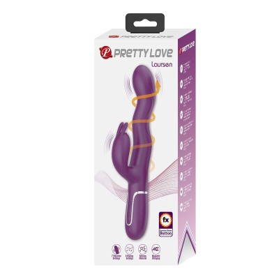 PRETTY LOVE VIBRADOR RABBIT LOURSEN CON MOVIMIENTO OSCILANTE Y 7 VIBRACIONES RECARGABLE USB MORADO
