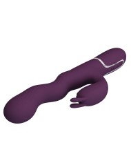 PRETTY LOVE VIBRADOR RABBIT LOURSEN CON MOVIMIENTO OSCILANTE Y 7 VIBRACIONES RECARGABLE USB MORADO