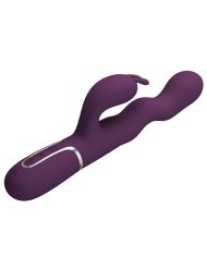 PRETTY LOVE VIBRADOR RABBIT LOURSEN CON MOVIMIENTO OSCILANTE Y 7 VIBRACIONES RECARGABLE USB MORADO