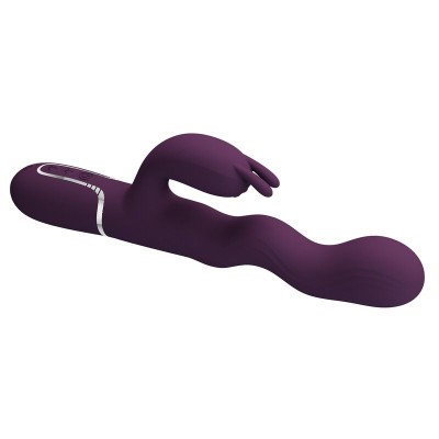 PRETTY LOVE VIBRADOR RABBIT LOURSEN CON MOVIMIENTO OSCILANTE Y 7 VIBRACIONES RECARGABLE USB MORADO