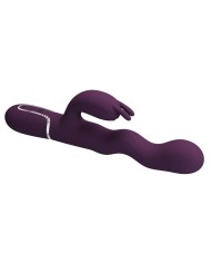 PRETTY LOVE VIBRADOR RABBIT LOURSEN CON MOVIMIENTO OSCILANTE Y 7 VIBRACIONES RECARGABLE USB MORADO