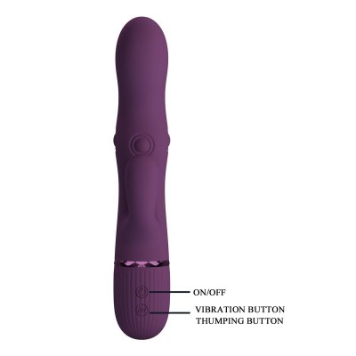 PRETTY LOVE ZACH VIBRADOR RABBIT RECARGABLE CON EMPUJE 55 FUNCIONES