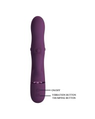 PRETTY LOVE ZACH VIBRADOR RABBIT RECARGABLE CON EMPUJE 55 FUNCIONES