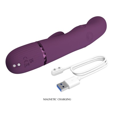 PRETTY LOVE ZACH VIBRADOR RABBIT RECARGABLE CON EMPUJE 55 FUNCIONES