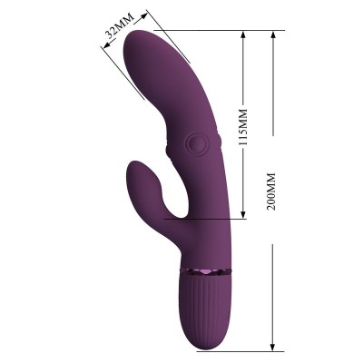 PRETTY LOVE ZACH VIBRADOR RABBIT RECARGABLE CON EMPUJE 55 FUNCIONES