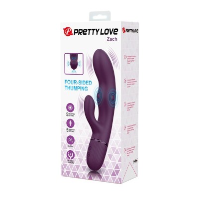 PRETTY LOVE ZACH VIBRADOR RABBIT RECARGABLE CON EMPUJE 55 FUNCIONES