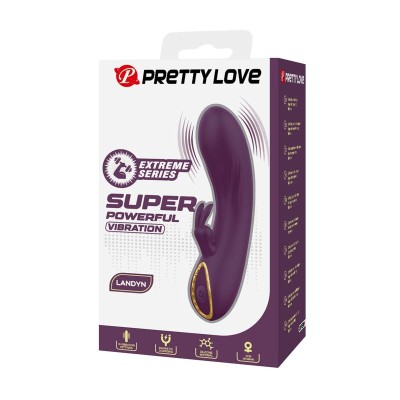 PRETTY LOVE LANDYN VIBRADOR RABBIT RECARGABLE 10 FUNCIONES MORADO