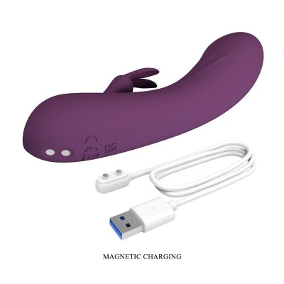 PRETTY LOVE LANDYN VIBRADOR RABBIT RECARGABLE 10 FUNCIONES MORADO