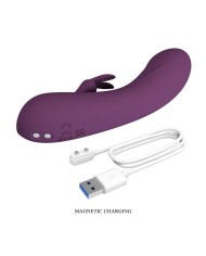 PRETTY LOVE LANDYN VIBRADOR RABBIT RECARGABLE 10 FUNCIONES MORADO