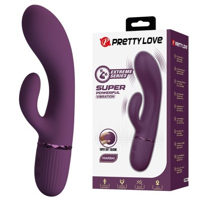 PRETTY LOVE MARGIE VIBRADOR RABBIT RECARGABLE 10 FUNCIONES MORADO